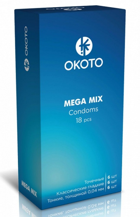 Презервативы OKOTO Mega Mix - 18 шт. - Sitabella - купить с доставкой в Новом Уренгое