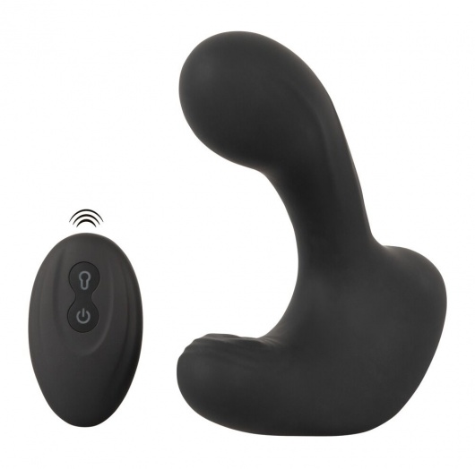 Черная анальная вибропробка с функцией расширения RC Butt Plug with 3 functions - Orion - в Новом Уренгое купить с доставкой