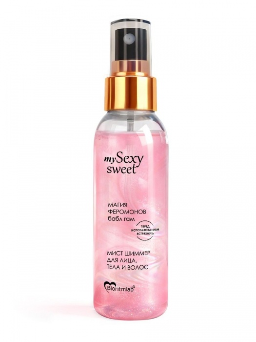 Мист для лица, тела и волос Sexy Sweet с ароматом бабл-гам, шиммером и феромонами - 95 мл. -  - Магазин феромонов в Новом Уренгое