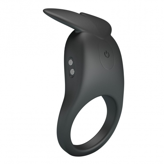Черное перезаряжаемое виброкольцо Carlton - Baile - в Новом Уренгое купить с доставкой