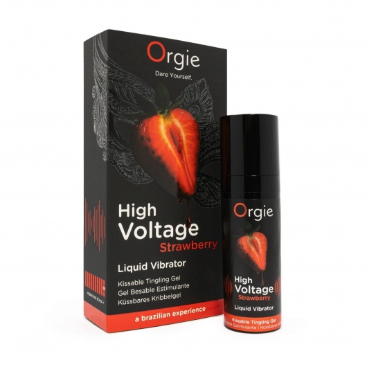 Жидкий вибратор Orgie High Voltage Strawberry - 15 мл. - ORGIE - купить с доставкой в Новом Уренгое