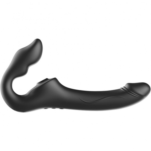 Черный безремневой страпон с 3 моторами - Ibiza - купить с доставкой в Новом Уренгое