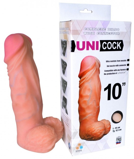 Фаллическая насадка Харнесс UNICOCK 10  - 25 см. - LOVETOY (А-Полимер) - купить с доставкой в Новом Уренгое