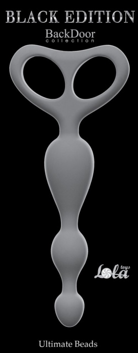 Серая анальная цепочка Ultimate Beads - 17 см. - Lola Games