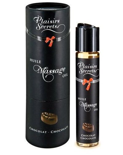 Массажное масло с ароматом шоколада Huile de Massage Gourmande Chocolat - 59 мл. - Plaisir Secret - купить с доставкой в Новом Уренгое