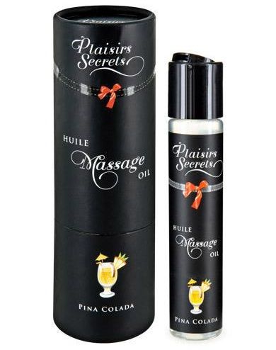 Массажное масло с ароматом пина колады Huile de Massage Gourmande Pina Colada - 59 мл. - Plaisir Secret - купить с доставкой в Новом Уренгое