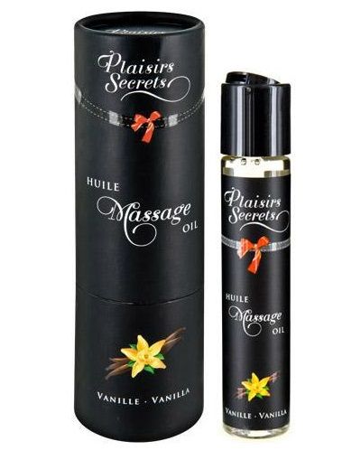 Массажное масло с ароматом ванили Huile de Massage Gourmande Vanille - 59 мл. - Plaisir Secret - купить с доставкой в Новом Уренгое