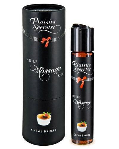 Массажное масло с ароматом крем брюле Huile de Massage Gourmande Creme Brulée - 59 мл. - Plaisir Secret - купить с доставкой в Новом Уренгое