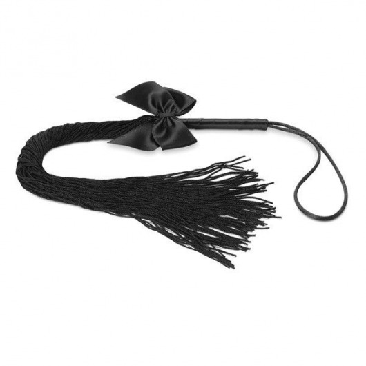 Чёрная плётка Lilly Whip Bijoux - Bijoux Indiscrets - купить с доставкой в Новом Уренгое