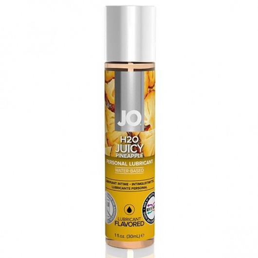 Смазка с ароматом ананаса JO Flavored Juicy Pineapple - 30 мл. - System JO - купить с доставкой в Новом Уренгое