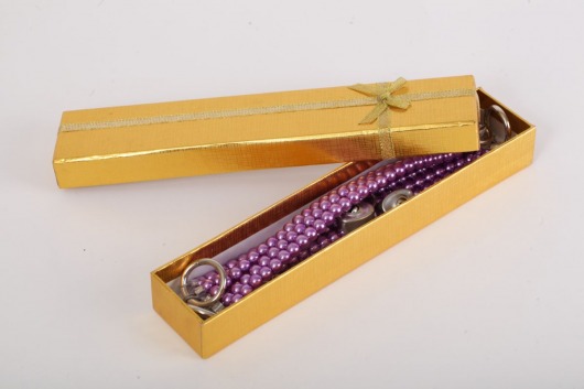 Фиолетовые оковы на ноги из бус - White Label - купить с доставкой в Новом Уренгое