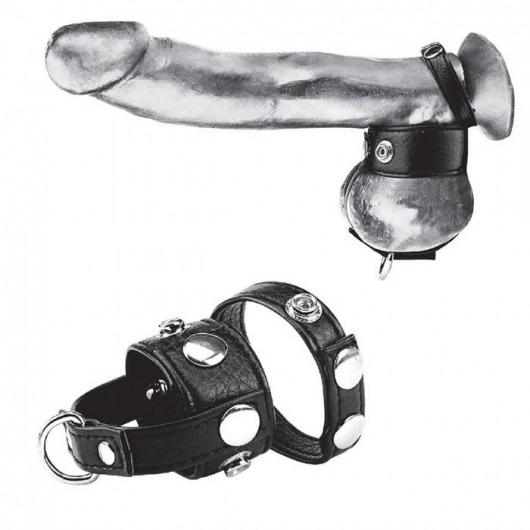 Утяжка для мошонки и пениса Cock Ring With 1  Ball Stretcher And Optional Weight Ring - BlueLine - купить с доставкой в Новом Уренгое