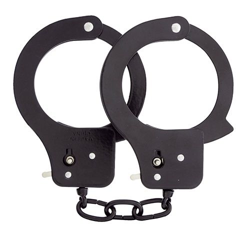 Чёрные наручники из листового металла BONDX METAL CUFFS BLACK - Dream Toys - купить с доставкой в Новом Уренгое