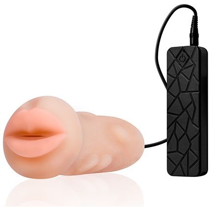 Мастурбатор-ротик с вибрацией REALSTUFF VIBRATING MASTURBATOR MOUTH - Dream Toys - в Новом Уренгое купить с доставкой