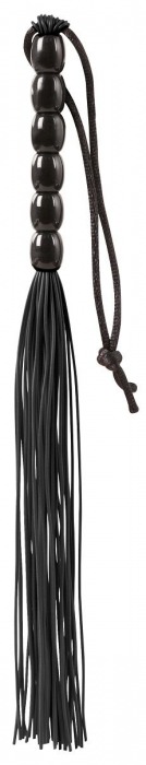 Чёрная мини-плеть из резины Rubber Mini Whip - 22 см. - Blush Novelties - купить с доставкой в Новом Уренгое