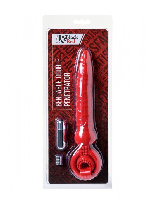 Красная вибронасадка с анальным стимулятором - ToyFa - в Новом Уренгое купить с доставкой