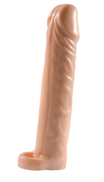 Телесная насадка-удлинитель Extension sleeve с подхватом - 17 см. - Sitabella - в Новом Уренгое купить с доставкой