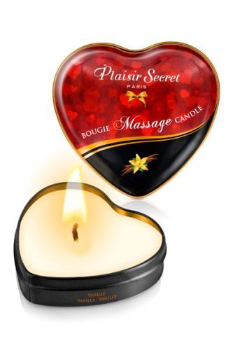 Массажная свеча с ароматом ванили Bougie Massage Candle - 35 мл. - Plaisir Secret - купить с доставкой в Новом Уренгое