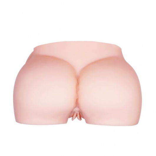 Телесный мастурбатор с двумя любовными тоннелями и вибрацией - Baile - в Новом Уренгое купить с доставкой