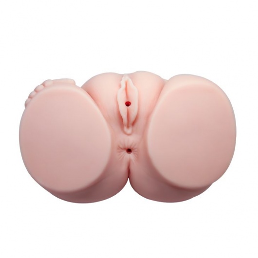 Телесный мастурбатор с двумя любовными тоннелями и вибрацией - Baile - в Новом Уренгое купить с доставкой