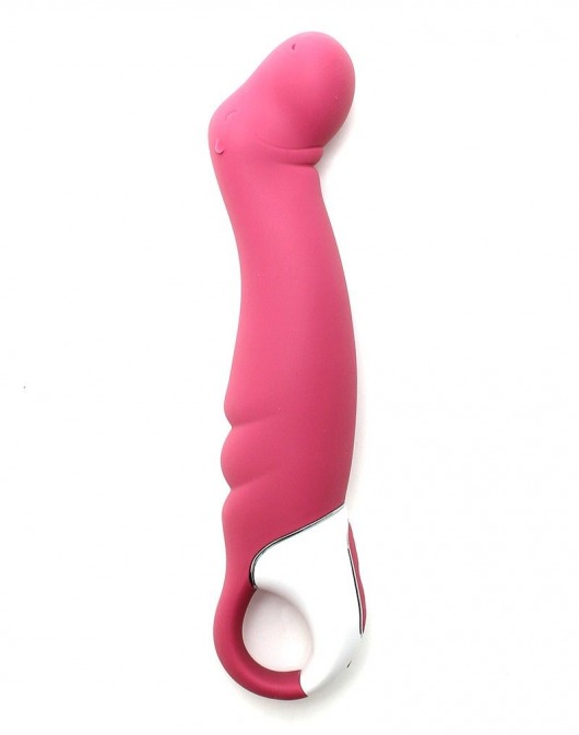 Вибратор Petting Hippo с загнутым кончиком - 22,9 см. - Satisfyer