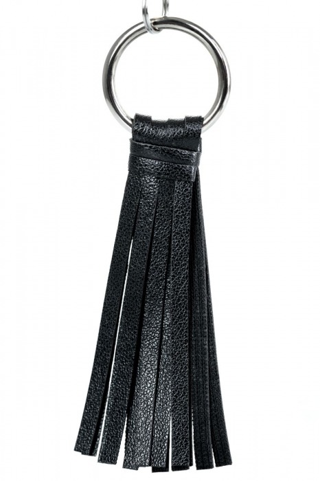 Черно-серебристые зажимы для сосков Theatre с кисточками - ToyFa - купить с доставкой в Новом Уренгое