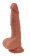 Телесный реалистичный фаллоимитатор REAL с трусиками для страпона - 19,5 см. - Real - купить с доставкой в Новом Уренгое