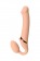 Телесный безремневой вибрострапон Vibrating Bendable Strap-On L - Strap-on-me - купить с доставкой в Новом Уренгое