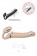 Телесный безремневой вибрострапон Vibrating Bendable Strap-On L - Strap-on-me - купить с доставкой в Новом Уренгое