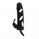 Чёрная насадка с клиторальным вибростимулятором и закрытой головкой - 14 см. - Baile - в Новом Уренгое купить с доставкой