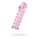 Гелевая розовая насадка на фаллос с шипами - 12 см. - Toyfa Basic - в Новом Уренгое купить с доставкой